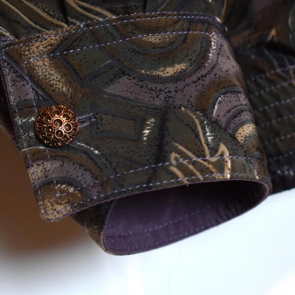 Unique Tie Material Design Reversible Jacket Purple Jacket, Reversible, Zip-Up, - Picture 10 of 12